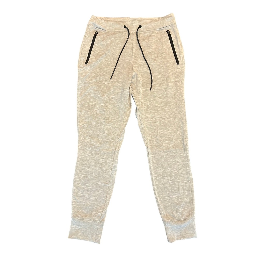 American Eagle Active 24/7 Joggers Small Gray Space Dye Zipper Pockets 1535